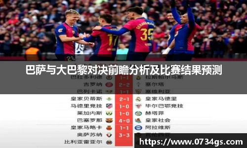 巴萨与大巴黎对决前瞻分析及比赛结果预测